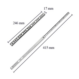 Dtoterul Sliding Rails, 2 Pieces Drawer Runners, 246 mm, Drawer Slides, Drawer Runners, Drawer Runners, Drawer Runners with Ball Bearings