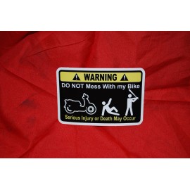 Undisclosed Warning Don't Mess With My Bike Baseball Bat