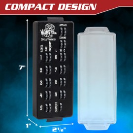Ultimate RPG Spell Tracker for DND (4 pk)- Keep Track of All Magic Stats, Levels, Modifiers Easily w Adjustable Place-Locking Dials & Protective Cover- Compatible w Dungeons Dragons 5e Tabletop Games