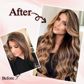 SEGO Injection Tape in Hair Extensions Human Hair Tape in Hair Extensions Invisible Tape in Hair Extensions 14 Inch #4YP27 Chocalate Brown mixed Platinum Blonde 10PCS 5pcs Invisible and 5pcs Normal