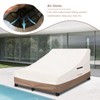okcool 100% Waterproof Patio Double Wide Chaise Lounge Chair Cover,