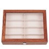 DOONARCES 8 Slots Brown Eyeglass Cases Wooden Sunglass Storage Display