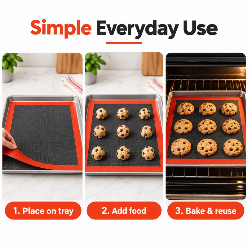 Silicone Baking Mat for Cookies & Pastries – 30 ×