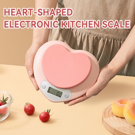 Food Scale, Heart Shaped Digital Scale Rechargeable Kitchen Scales for, Cooking, Baking, Food Weighing Scale[1g/5kg]