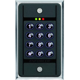 Seco-Larm SK-B111-PQ Bluetooth Access Controller Indoor Single-Gang Keypad with Proximity Reader, Multiple User Types, App-Based Setup, Up to 200 Users, Easy Backup/Restore, Wrong-Code Lockout