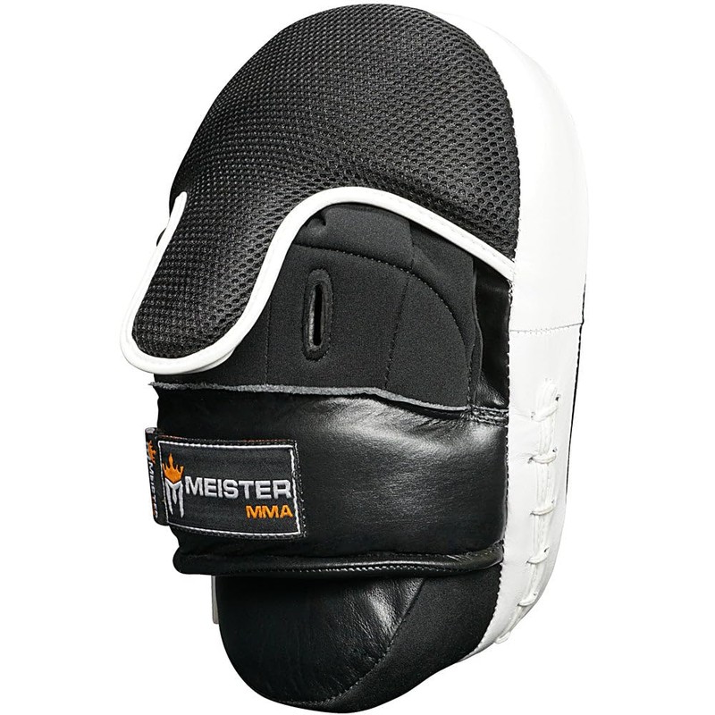 Meister Cowhide Leather Curved Focus Mitts w/Wrist Support (Pair)