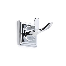 Richelieu 14543 Bentley Collection Transitional Bathroom Double Hook for Bathrobe and Towel, 2 1/4-inch (57 mm), Chrome Finish