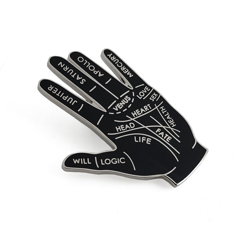 Pinsanity Palm Reading Enamel Lapel Pin
