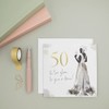Ruby Ashley 50th Birthday Card Women. Luxury Gold Foil Card.
