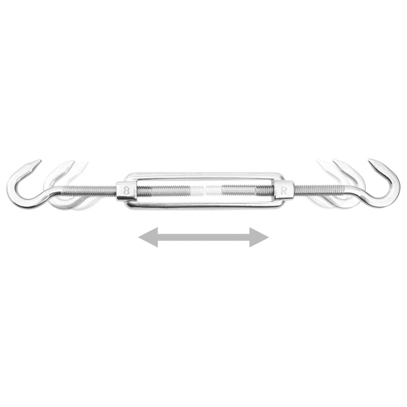 vidaXL Awning Accessory Set 8-Piece Carabiner Hook Tensioner Screw Wall