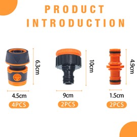 MOAZIFI Hose Connector 3/4 Inch, 8-Piece Premium Set, Coupling and Garden Hose Connection - High-Quality Hose Coupling for Garden Watering, Car Washing and Household Use, Robust Leak-Free