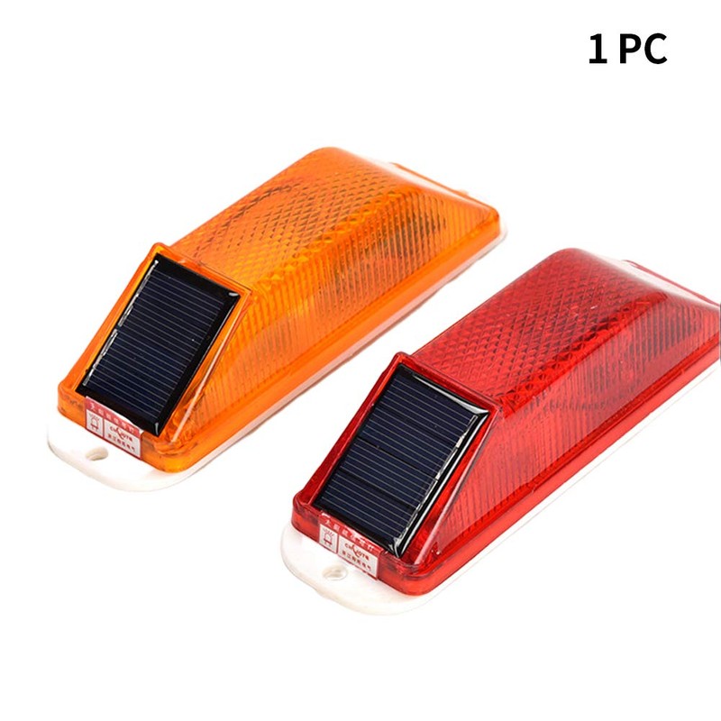 Solar Warning Light, Sensitive LED Warning Lamp Strobe Flash Warning