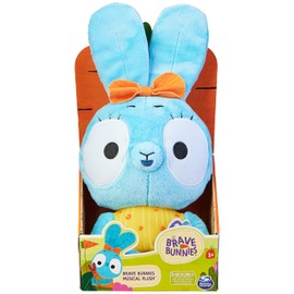 Brave Bunnies Boo Interactive Feature Plush, with Music, Exclamations and Sound Effects, Approx. 35 cm Large Stuffed Toy Figure, Toy for Children from 3 Years