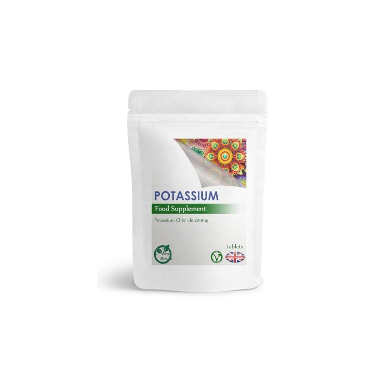 100 x Potassium 200mg Tablets, Blood Pressure, Nervous Function, Muscle