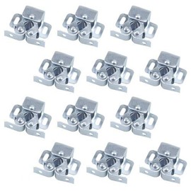 AvoDovA 12PCS Latches Security Lock Door Hasp Latch Lock Door Catches, Stainless Steel Door Buckle,Tension Catch Furniture Latch Door Ball Roller Catch for Cabinet Kitchen Bathroom Wardrobes
