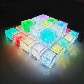 360 Pack Light Up Ice Cubes for Drinks,Plastic Glow Cubes for Drinks Bulk, Lighted Ice Cube for Drinks Changes Colors,Slow Flashing LED Drink Lights for Colorful Party Decorations