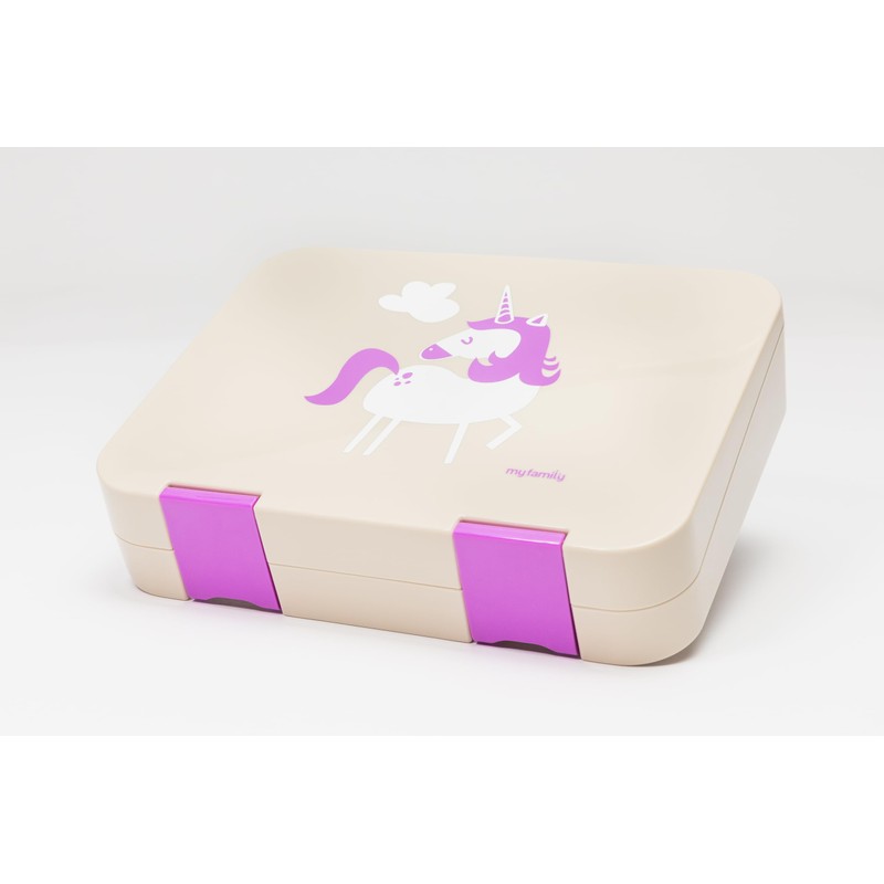 Kid-Friendly Easy Clean Bento Lunchbox by My Family - Leakproof,