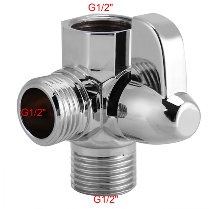 Válvula Desviadora de Cabezal de Ducha G1/2", Válvula Adaptadora en