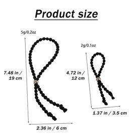 Adjustable Length Hairband, black hair ties, hair bands for women's hair, Anti slip and elastic design, Suitable for thick, braided, twisted, curly, and natural hair