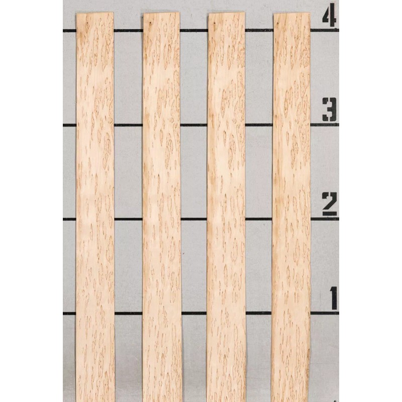 Karelian Birch wood veneer 5.5" x 33" raw no backing