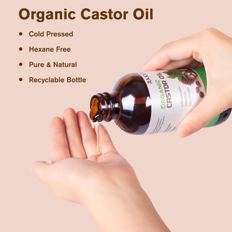32Pcs Castor Oil Pack with Castor Oil Organic Cold Pressed