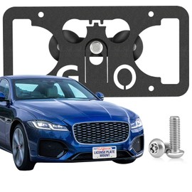 Heavy Duty Front License Plate Frame Compatible with Jaguar XE XF F-Pace, No Drill Grille Mount, Anti-Theft Front License Plate Holders Bracket, Rust-Proof, Weather & Rattle Proof Car Accessories