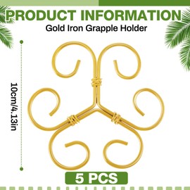 MorningRo 5pcs Metal Plant Stem Support Holder Gold Climbing House plant Support 4.13 x 4.13 Inches Reusable Flower Plant Stakes for Monstera & Climbing Plants Growth Accessories Indoor Outdoor Garden