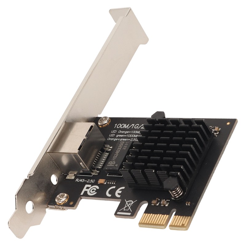 PCIe Ethernet Card 10 100 1000 2.5Gbps RJ45 Port Wake