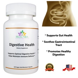 Herbs SRA Digestive Health, 120 capsules, 1000 mg, biomedical Formula, Good Bowels, Gut.