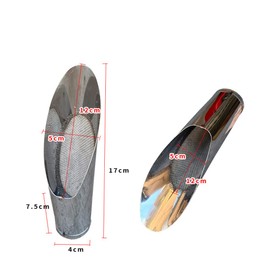 1 Piece Garden Shovel Sifter Stainless Steel Plant Soil Shovel Sieve Bucket Scoop Beach Sand Shovel Spade Sifter Bonsai Soil Scoop Garden Sieve Strainer Sand Sieve Sifter(Silver, S)