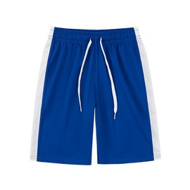 DaniChins Boys Loose Athletic Shorts Active Performance Mesh Shorts (Blue, Green, 07)