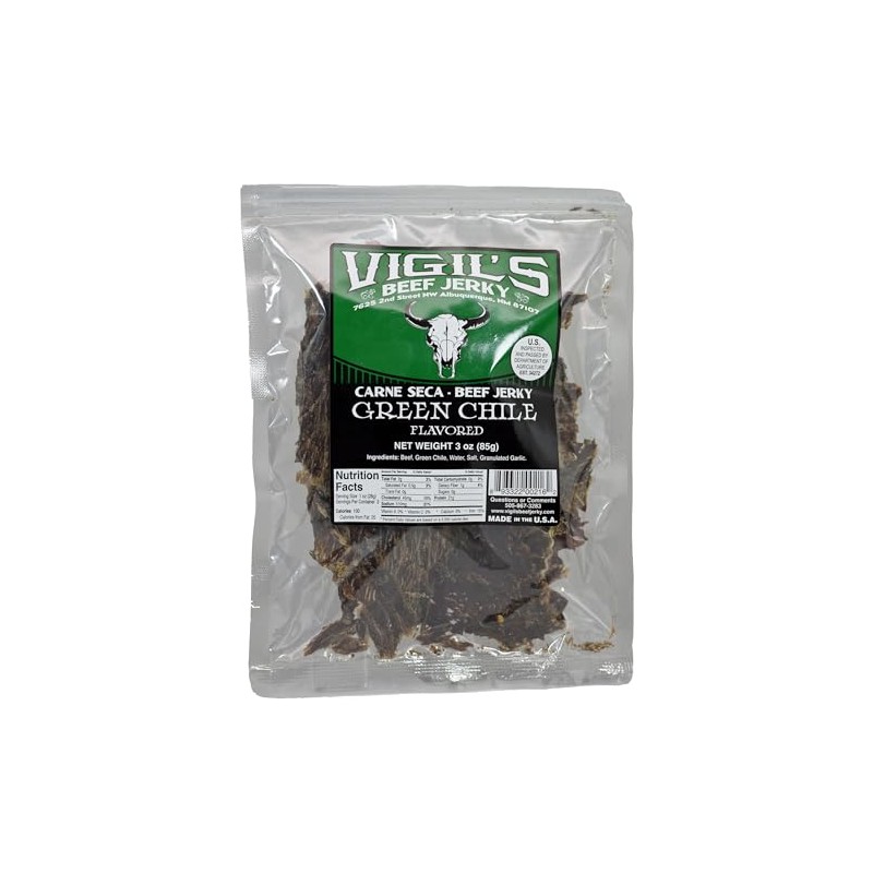 Vigil's Green Chile Beef Jerky 3oz.