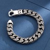 Azubpi Mens Stainless Steel Vintage Tribal Tattoo Bracelet Multi Ring