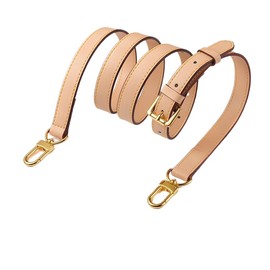 PTNKUIIY Leather Strap Shoulder Strap for Bags, 1.8 cm Wide, 108-130 cm, Leather Shoulder Strap, Replacement Leather Strap, DIY Strap for Women, Handbags, Purse, Apricot