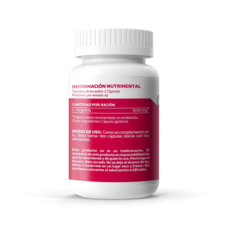 L-Arginina 1500 con 90 caps.