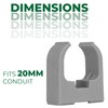 Boltza® Saddle Cable Clips for 20mm Tube Black or Grey