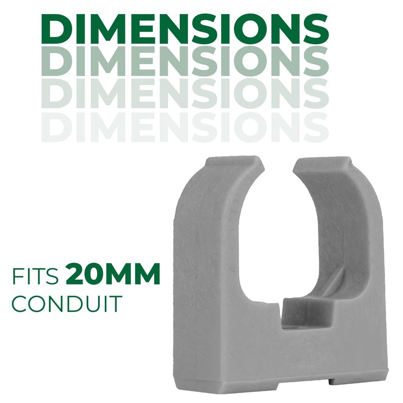 Boltza® Saddle Cable Clips for 20mm Tube Black or Grey