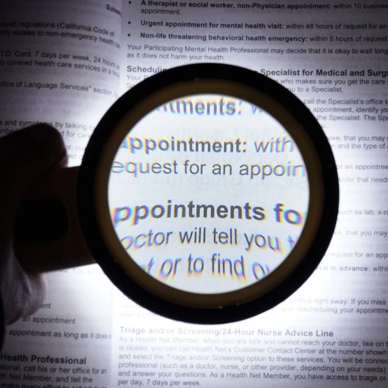 TMANGO Magnifying Glass with Light, 30X Handheld Large Magnifying Glass