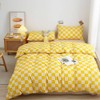 Lunoroey Duvet Cover Set Yellow Single Size Light Grey and