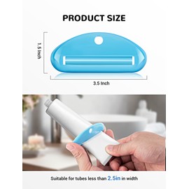 EVOULTES 4PCS Toothpaste Squeezer, Colorful Plastic Toothpaste Tube Squeezer Toothpaste Dispenser HangingTube Squeezer Tool, Toothpaste Clip for Bathroom, Suitable for Toothpaste, Cream, Cosmetics