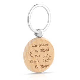 Friendship Gifts for Women Friend Keyring Wood Valentines Gifts for Sister Best Friend Birthday Gifts for Women Friends Valentines Day Gifts Sister Christmas Gifts Bestie Gifts for Women