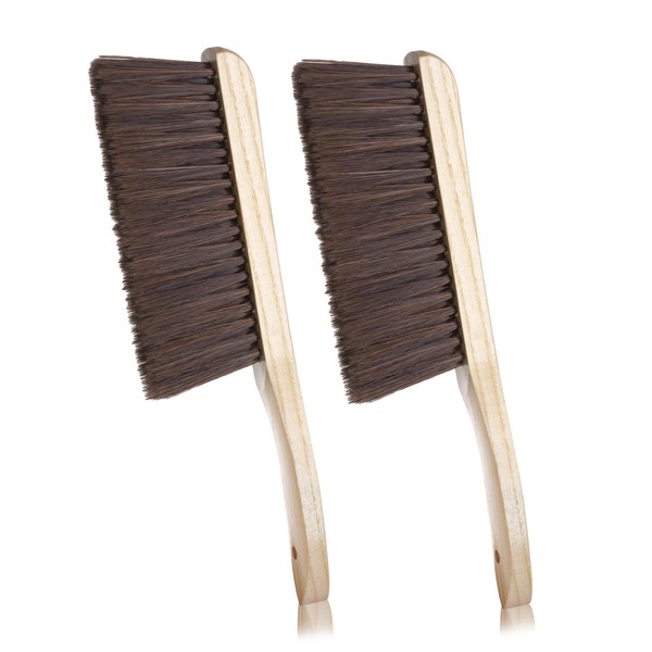 Rbenxia 2 Pieces Wooden Handle Bench Horse Hair Brushes Soft