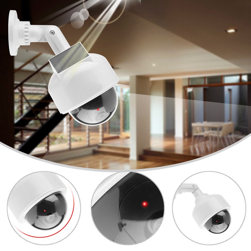 Dummy Camera Indoor & Outdoor Realistic Dome Shape Solar Security