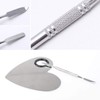 obmwang Stainless Steel Heart Shaped Makeup Palette Spatula - Makeup