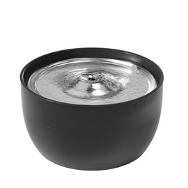 FEELNEEDY Trinkbrunnen für Katzen - 3L Katzenbrunnen Leise mit Aktivkohlefilter - Trinkschale aus Edelstahl - Durchsichtiger Wassertank - Wasserbrunnen für Katzen - Schwarz