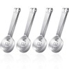 Tea Bag Squeezer Tongs Stainless Steel Spoon for Bags Silver