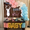 Bellicremas Rustic Wood Buck or Doe Gender Reveal Backdrop Pink