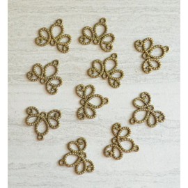 10 X Brass Gold Chandelier Earring Parts Jewelry Making Earring Connectors Lot