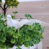 POFET 2pcs Artificial Foam Feather White Birds Decorative Fake Doves