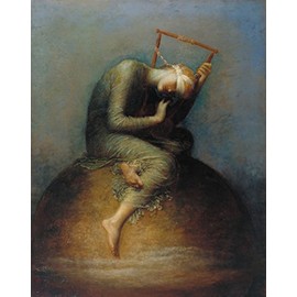 Get Custom Art George Frederick Watts - Hope, Gallery Wrapped Canvas Wall Decor - Size 24x30 Inches